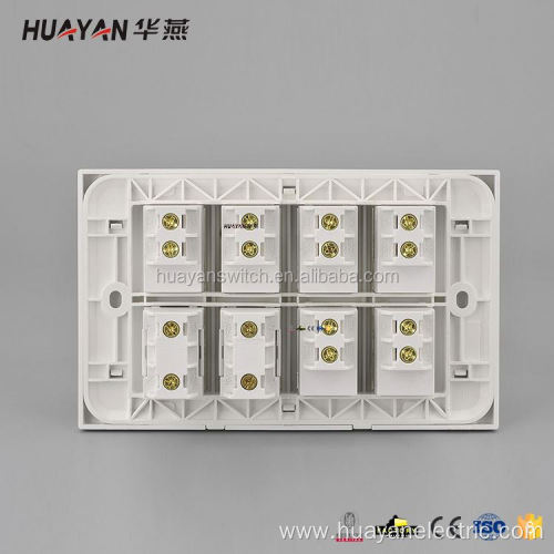 Modern style trendy style six gang wall switch